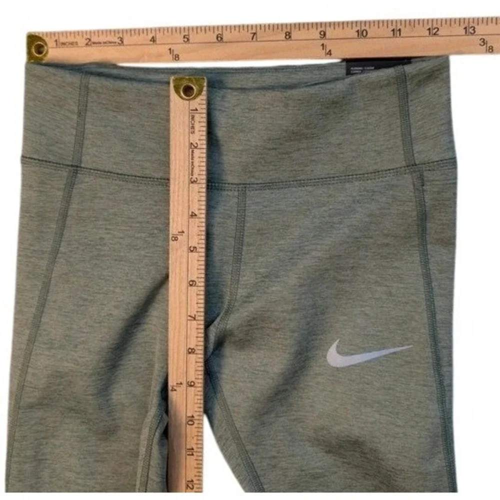 Nike~Epic Lux Running Crop Tights~Alligator Green Heather~Small~AV8191-326 💥NWT